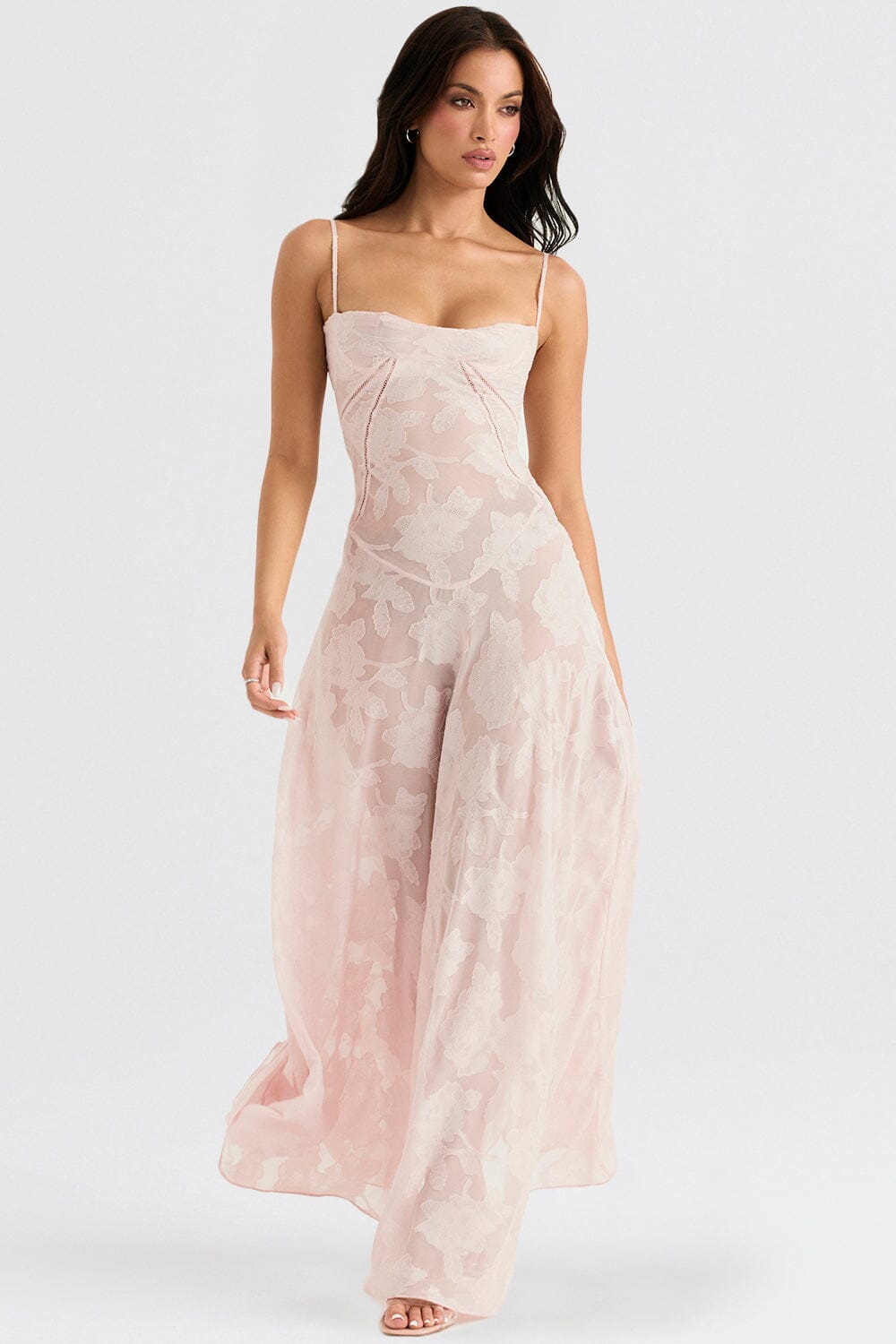 Damen-Maxikleid Kyndall mit offenem Rücken