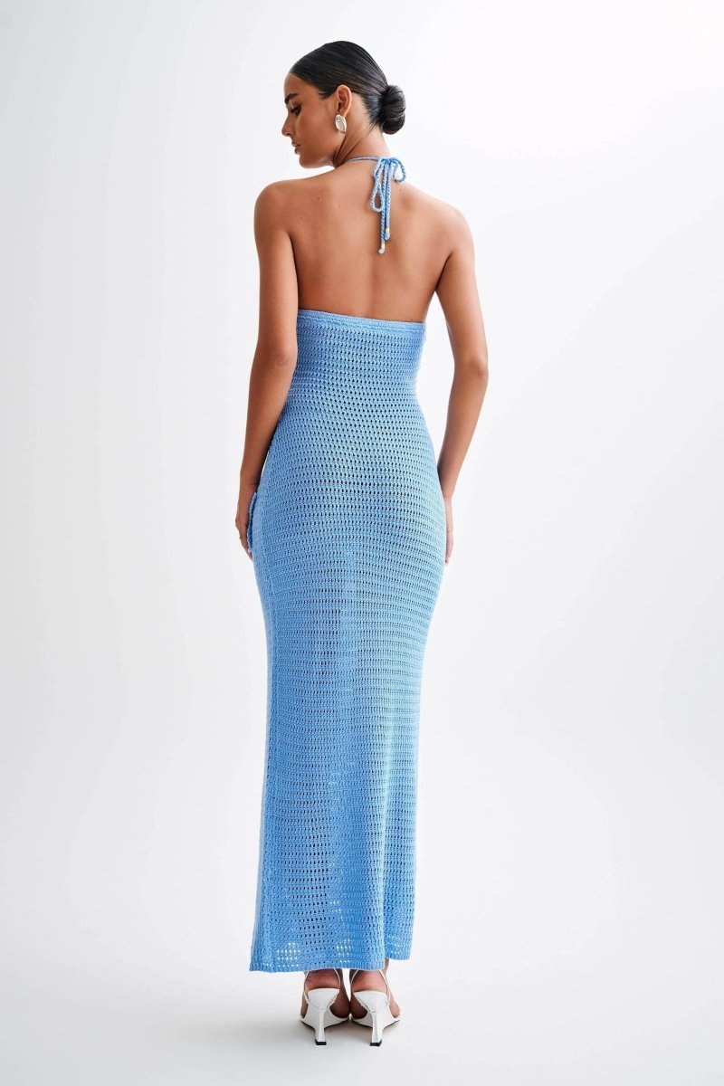 Damen-Maxikleid Madison mit Häkelspitze und floralen Applikationen