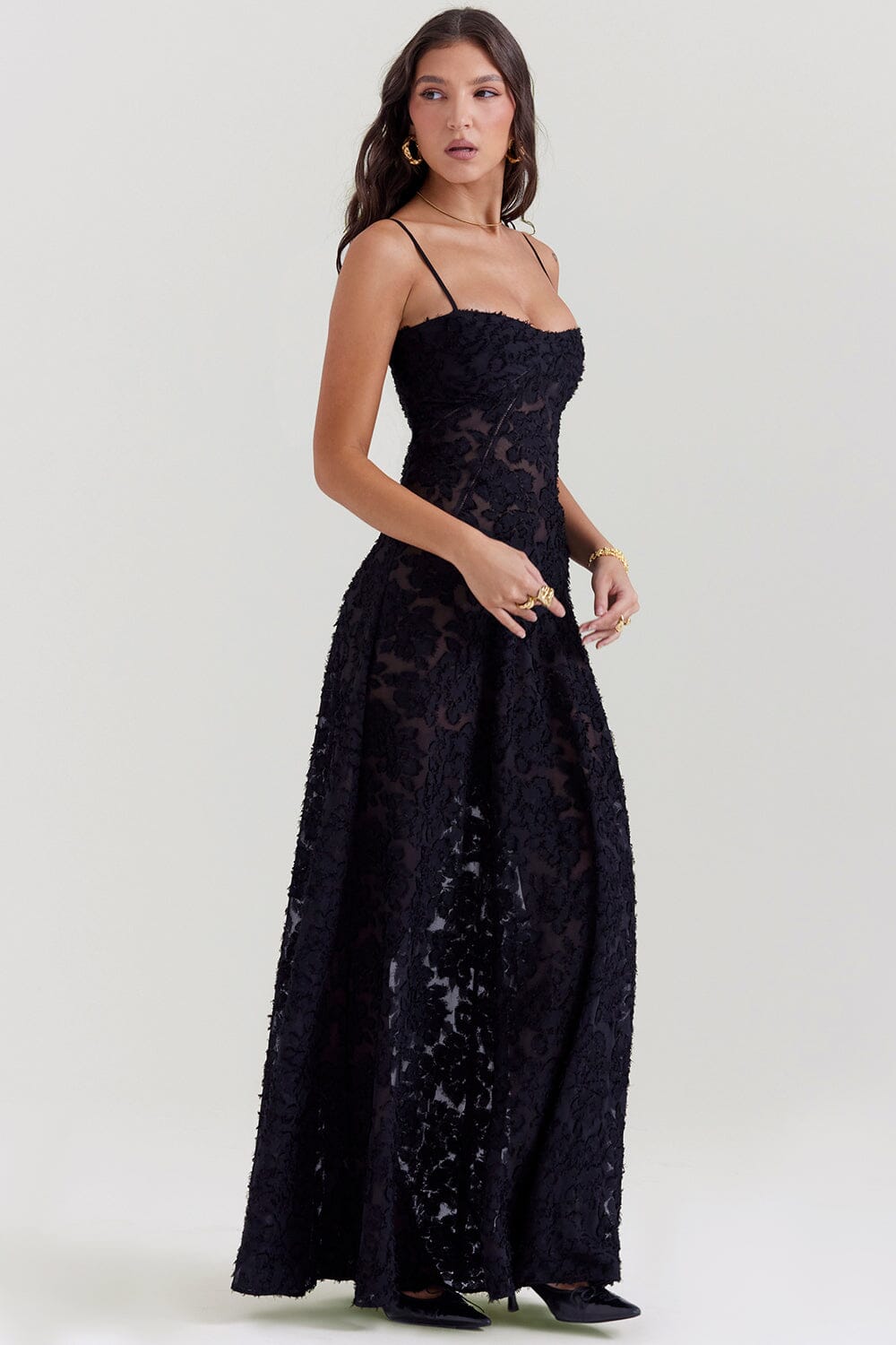 Damen-Maxikleid Kyndall mit offenem Rücken