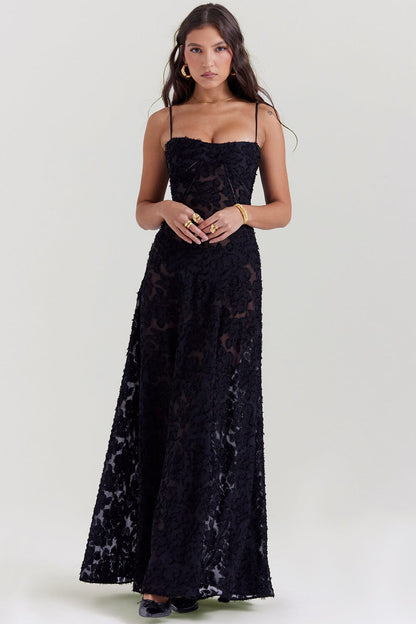 Damen-Maxikleid Kyndall mit offenem Rücken