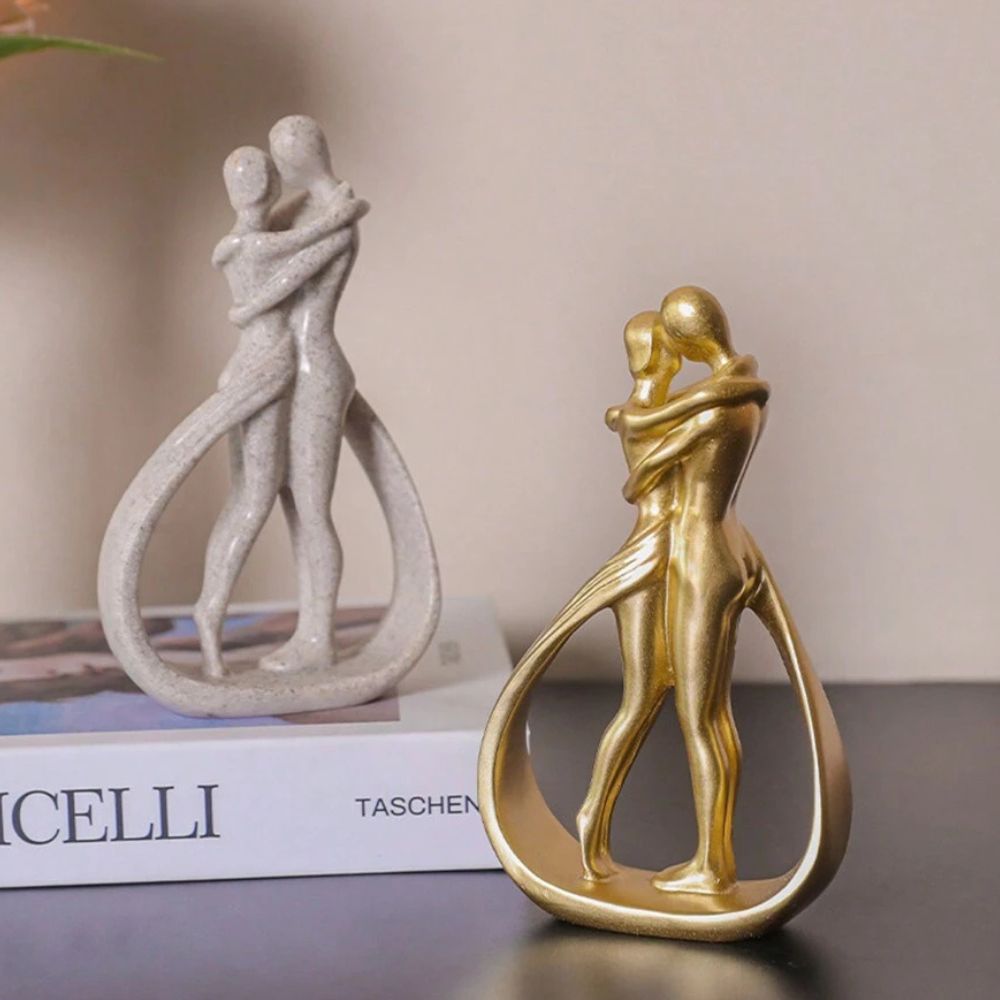 Amora Silhouette Skulptur – Moderne Resin-Figur für Liebe & Verbundenheit