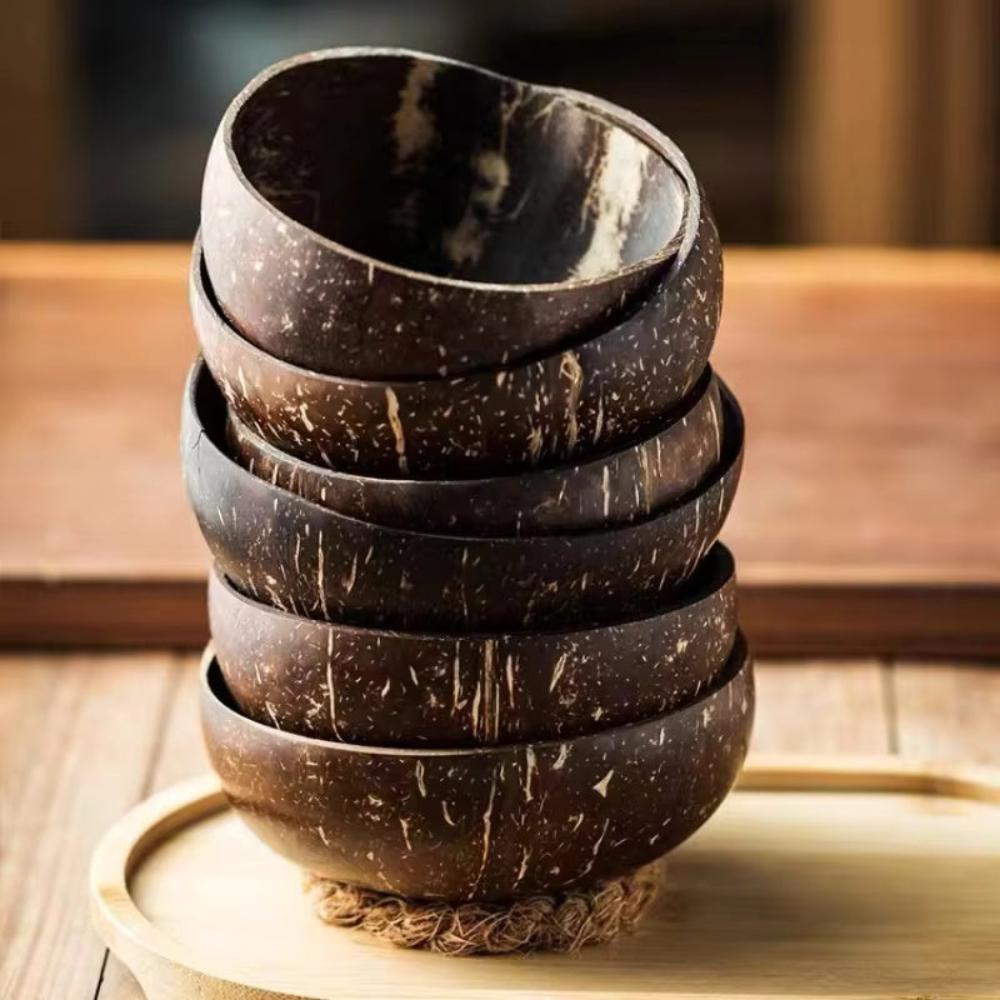 Tropica Natur-Kokosschale – Handgefertigte Servierschale aus echter Kokosnuss