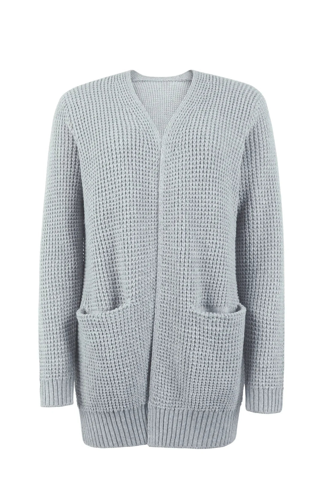 Damen-Strickjacke mit langen Ärmeln und offener Front