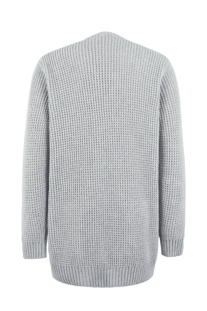 Damen-Strickjacke mit langen Ärmeln und offener Front
