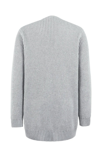 Damen-Strickjacke mit langen Ärmeln und offener Front