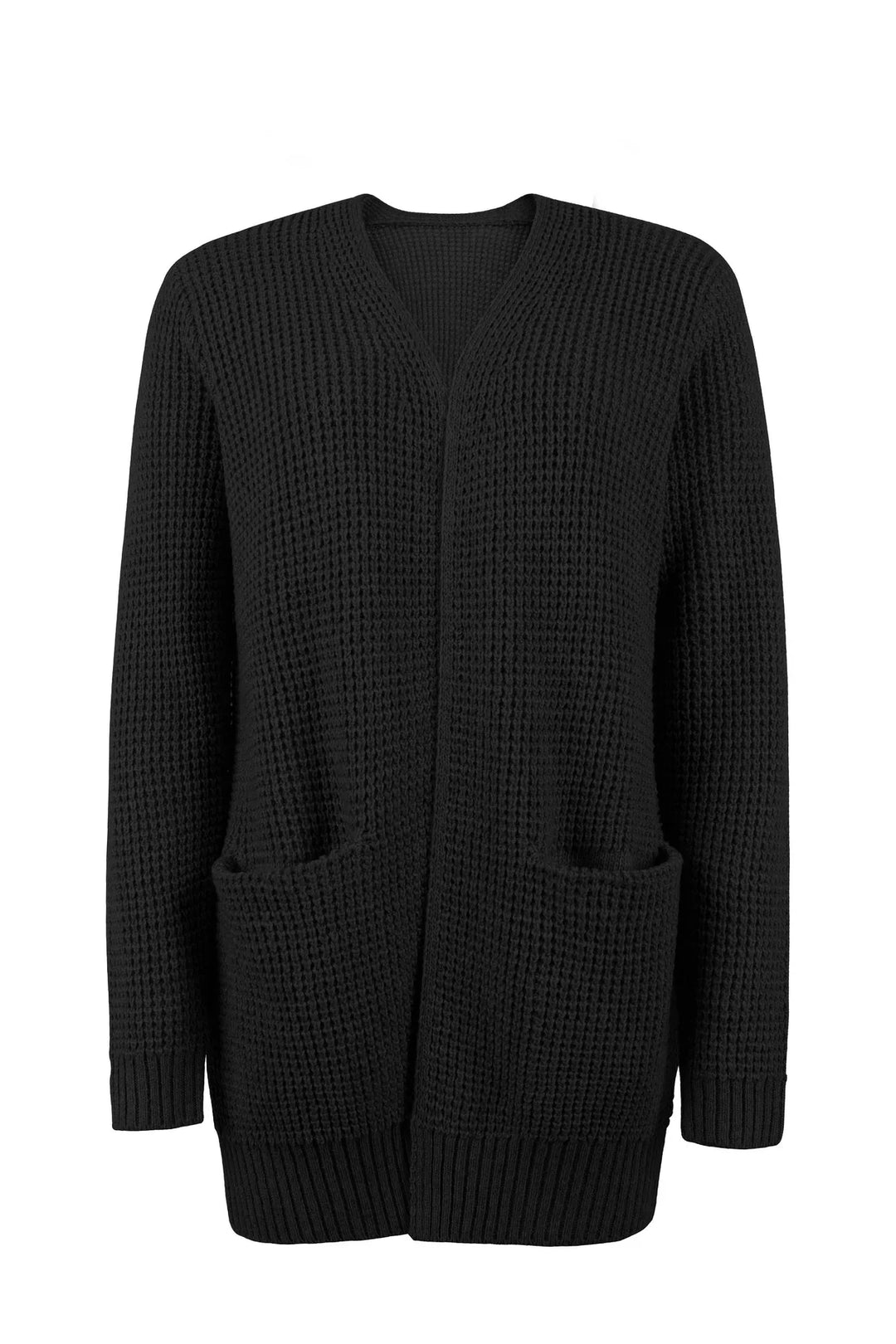 Damen-Strickjacke mit langen Ärmeln und offener Front