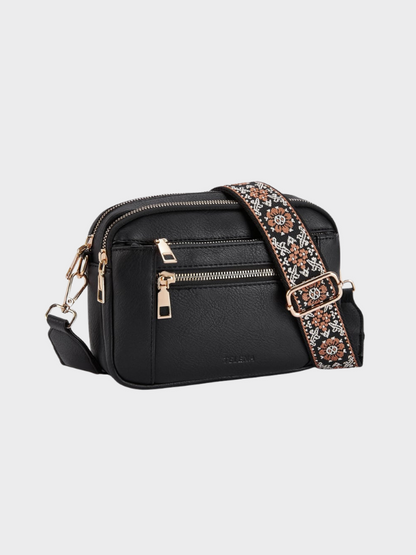 Damen-Schultertasche aus Leder mit Hauptfach und verstellbarem Riemen