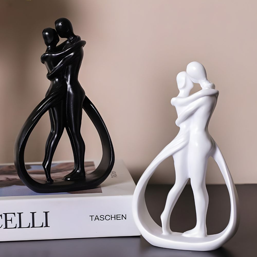 Amora Silhouette Skulptur – Moderne Resin-Figur für Liebe & Verbundenheit
