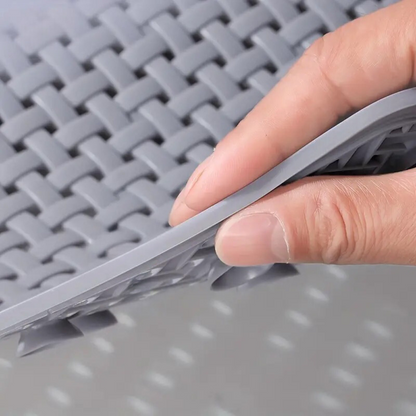 Geflochtene Rutschfeste Matte – Stilvoll & Hygienisch für Bad und Dusche