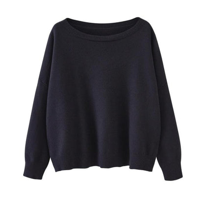 Damen Pullover mit Rundhalsausschnitt aus Feinstrick