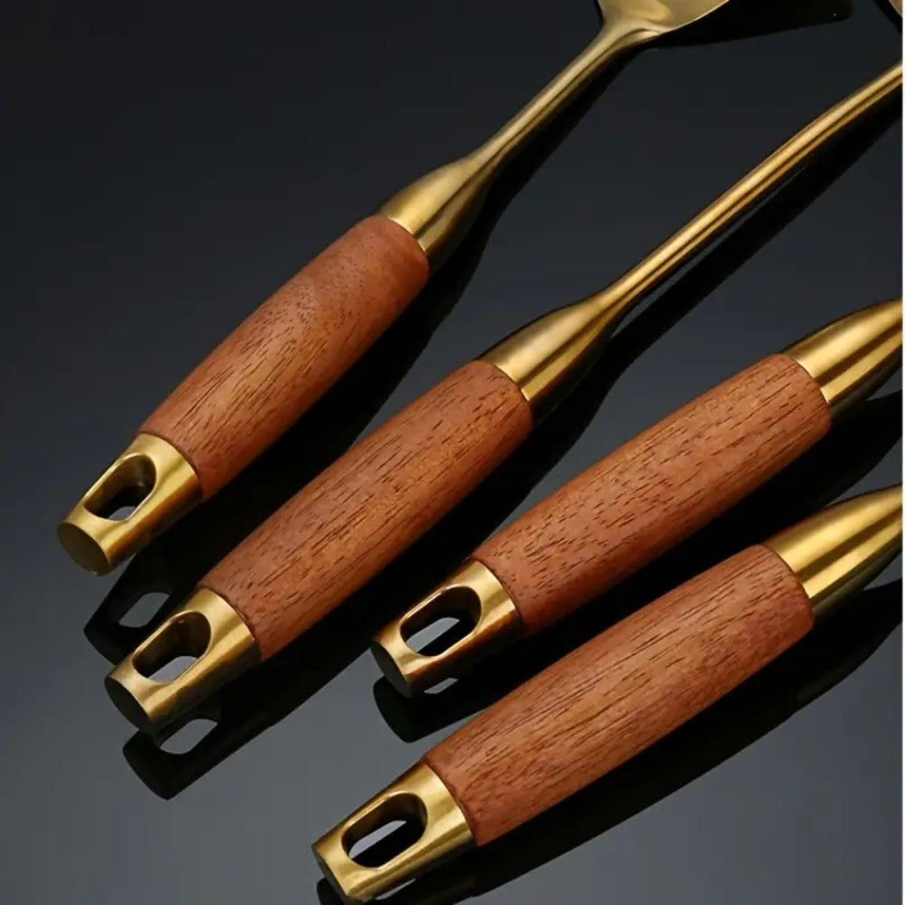 Aurora Küchenutensilien in Gold – Luxuriöses 6-teiliges Profi-Set