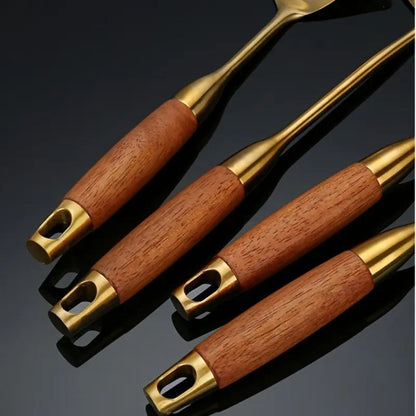 Aurora Küchenutensilien in Gold – Luxuriöses 6-teiliges Profi-Set