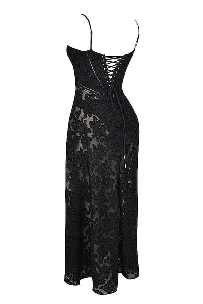 Damen-Maxikleid Kyndall mit offenem Rücken