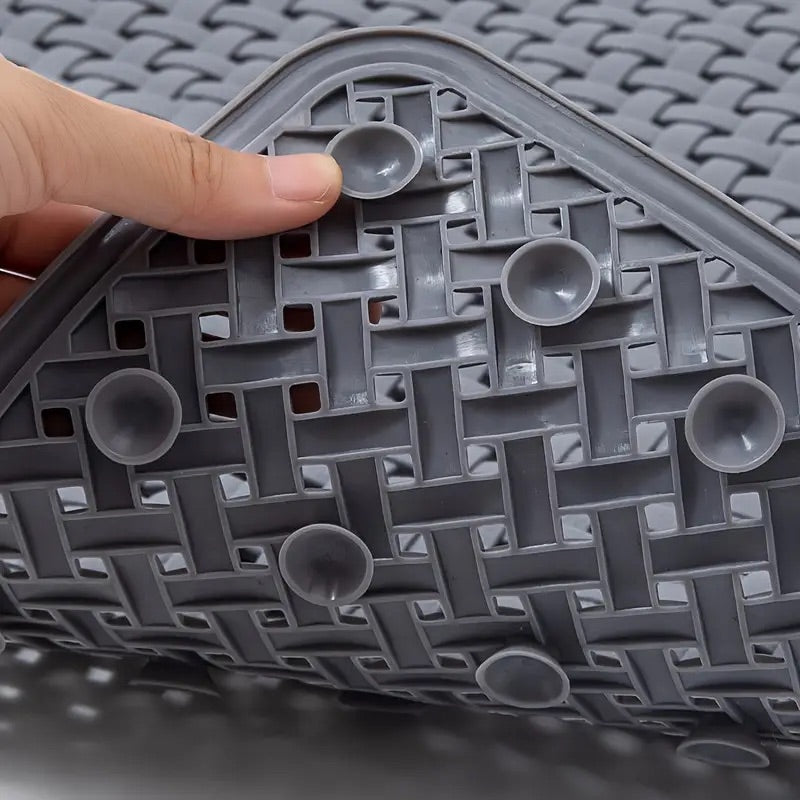 Geflochtene Rutschfeste Matte – Stilvoll & Hygienisch für Bad und Dusche