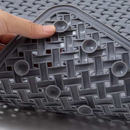 Geflochtene Rutschfeste Matte – Stilvoll & Hygienisch für Bad und Dusche