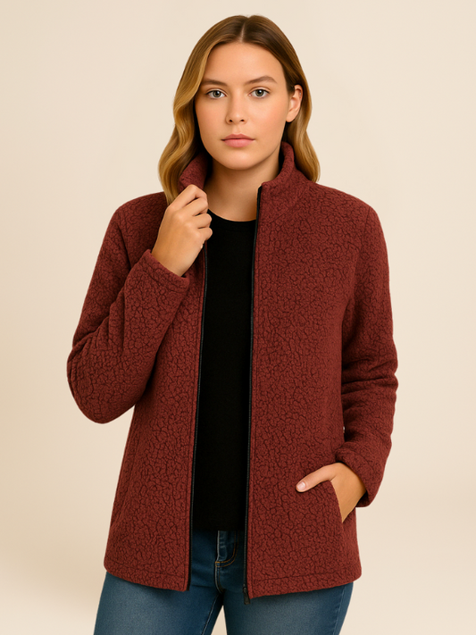 Damen Fleecejacke mit Reißverschluss