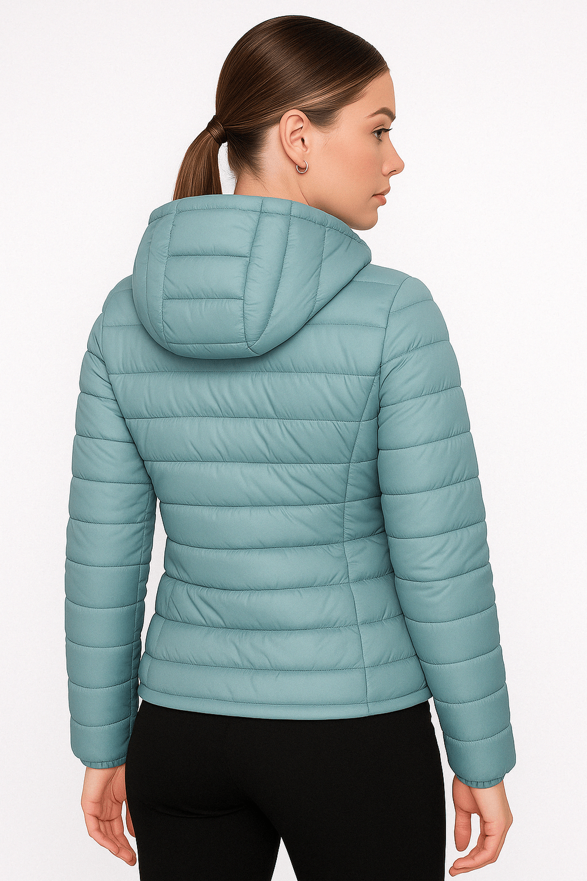 Damen Daunenjacke mit Kapuze und 80 % Entendaunenfüllung