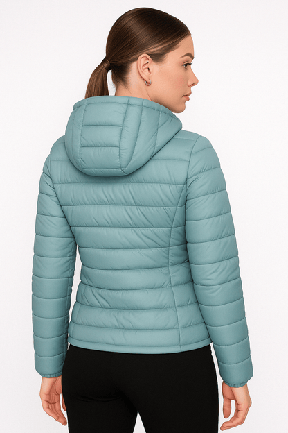 Damen Daunenjacke mit Kapuze und 80 % Entendaunenfüllung