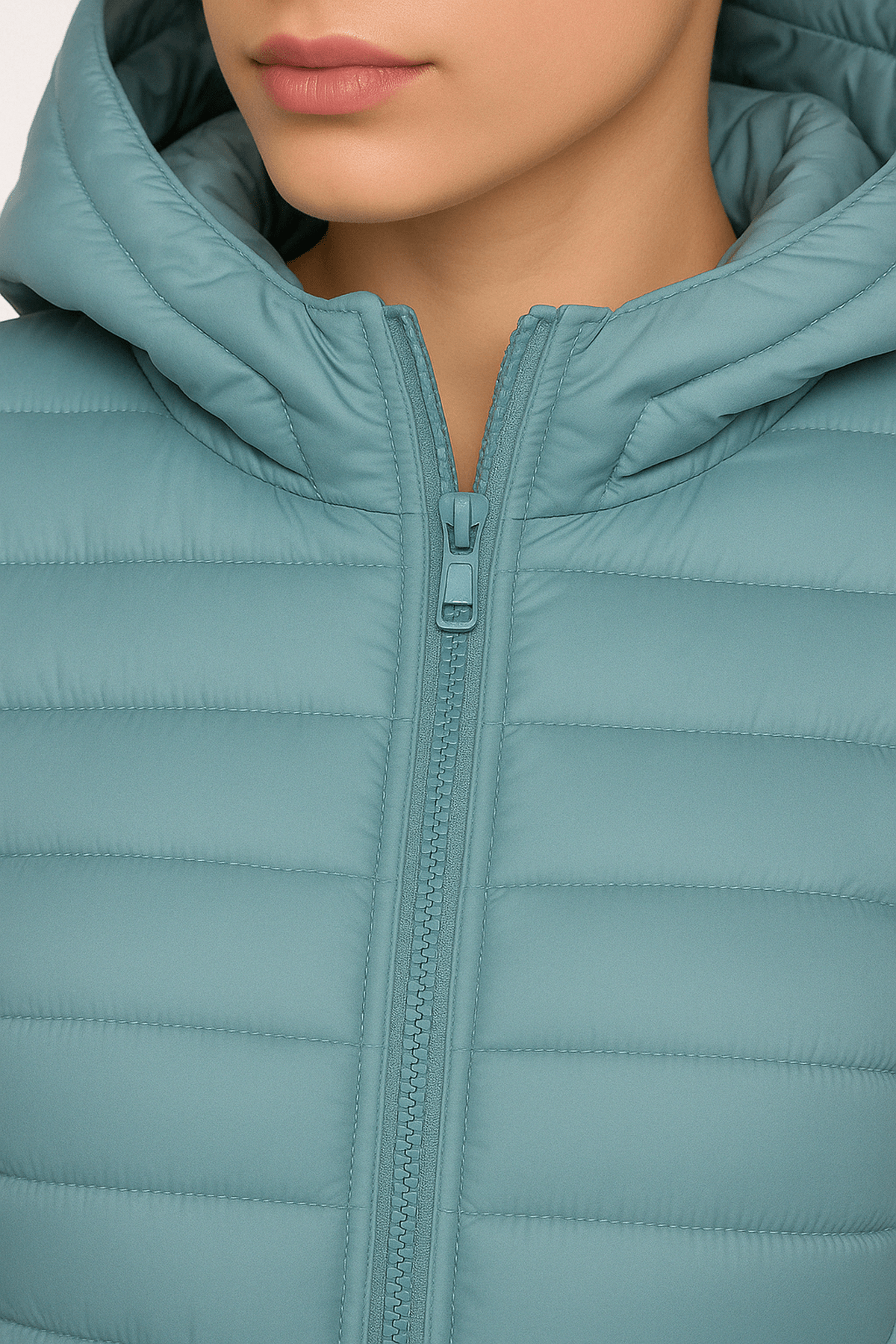 Damen Daunenjacke mit Kapuze und 80 % Entendaunenfüllung