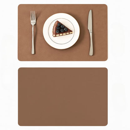 Velmora Heritage Tischset aus Kunstleder – Stilvoller Schutz im Vintage-Design