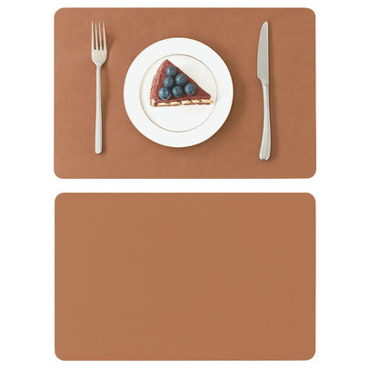 Velmora Heritage Tischset aus Kunstleder – Stilvoller Schutz im Vintage-Design