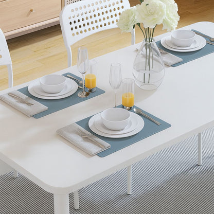 Velmora Heritage Tischset aus Kunstleder – Stilvoller Schutz im Vintage-Design