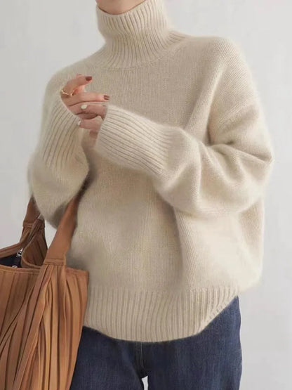 Damen-Kaschmirpullover mit Rollkragen