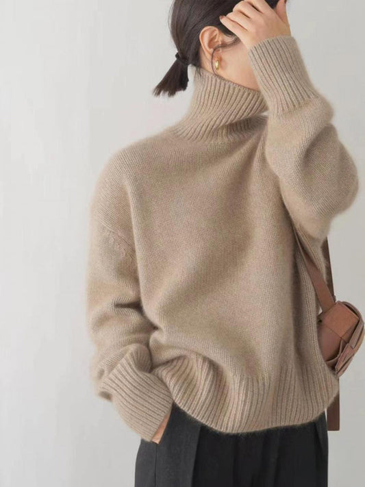 Damen-Kaschmirpullover mit Rollkragen