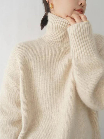 Damen-Kaschmirpullover mit Rollkragen