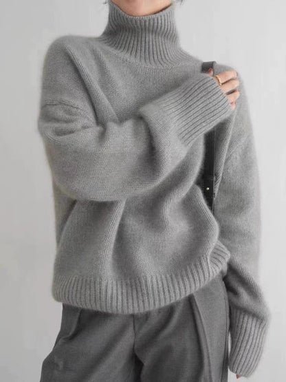 Damen-Kaschmirpullover mit Rollkragen
