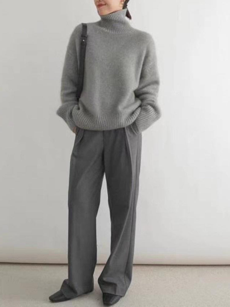 Damen-Kaschmirpullover mit Rollkragen