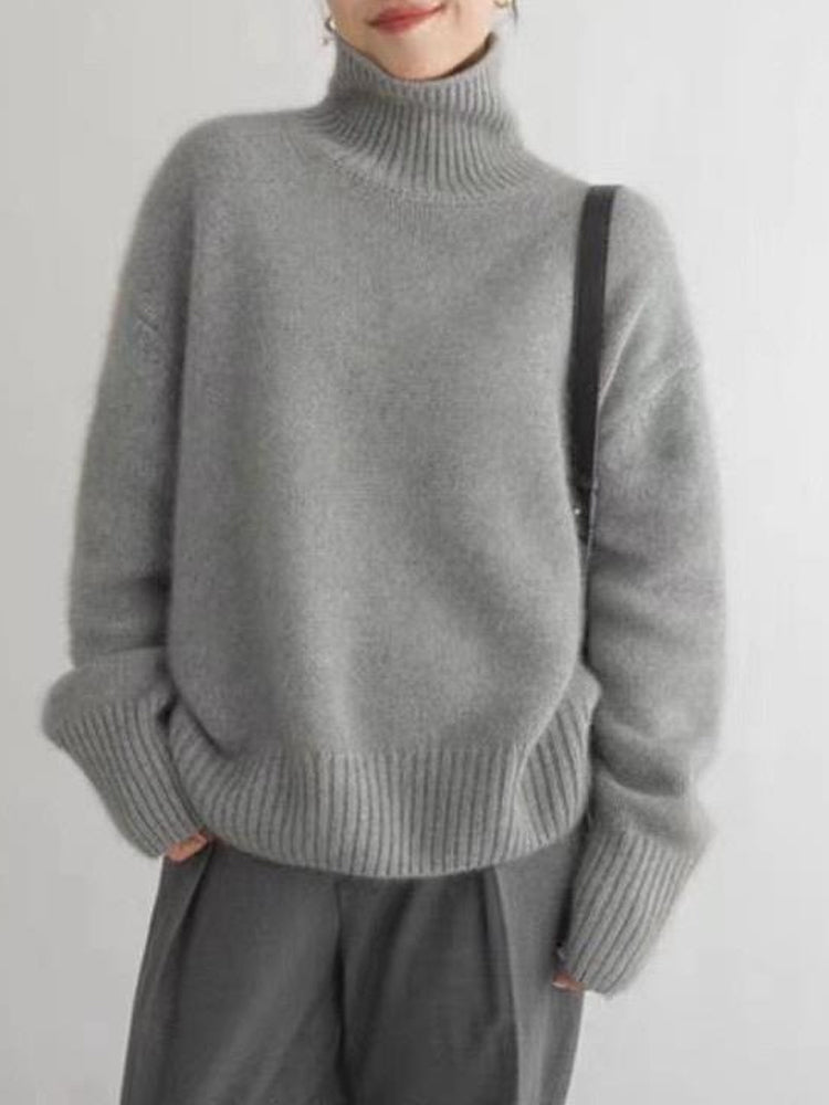 Damen-Kaschmirpullover mit Rollkragen