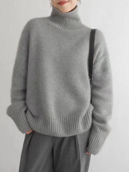 Damen-Kaschmirpullover mit Rollkragen