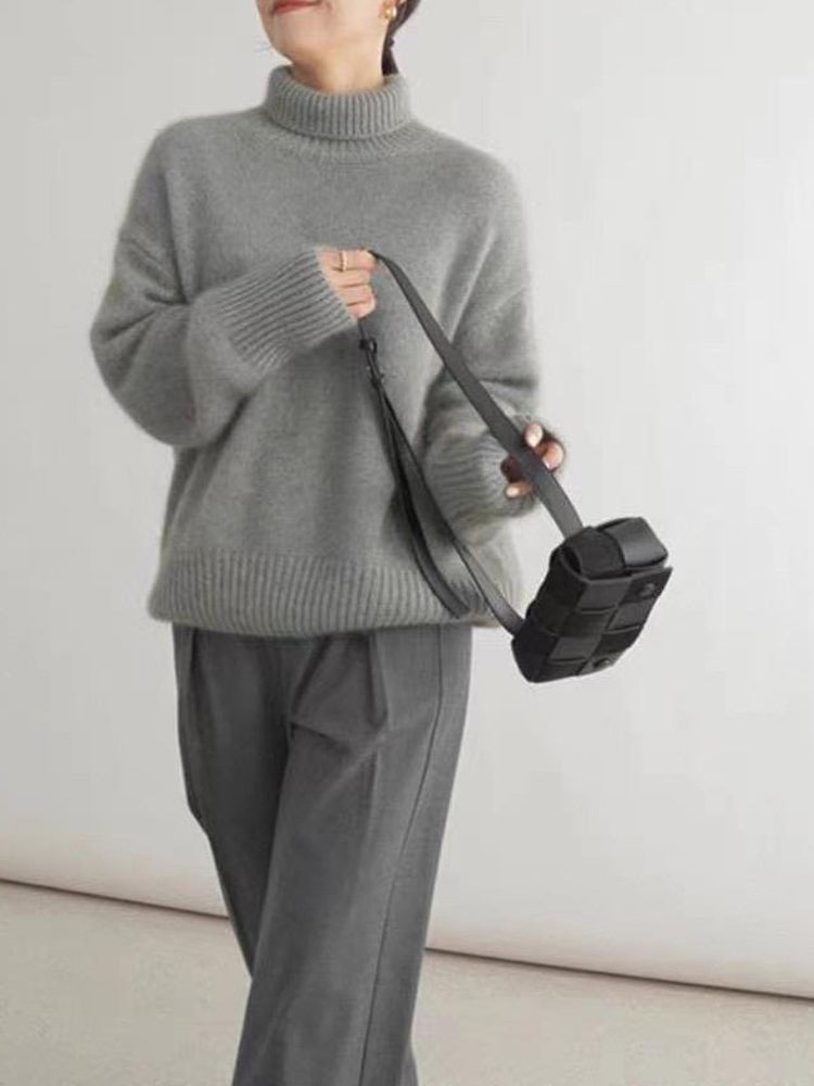 Damen-Kaschmirpullover mit Rollkragen