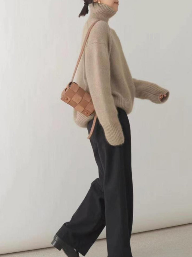 Damen-Kaschmirpullover mit Rollkragen