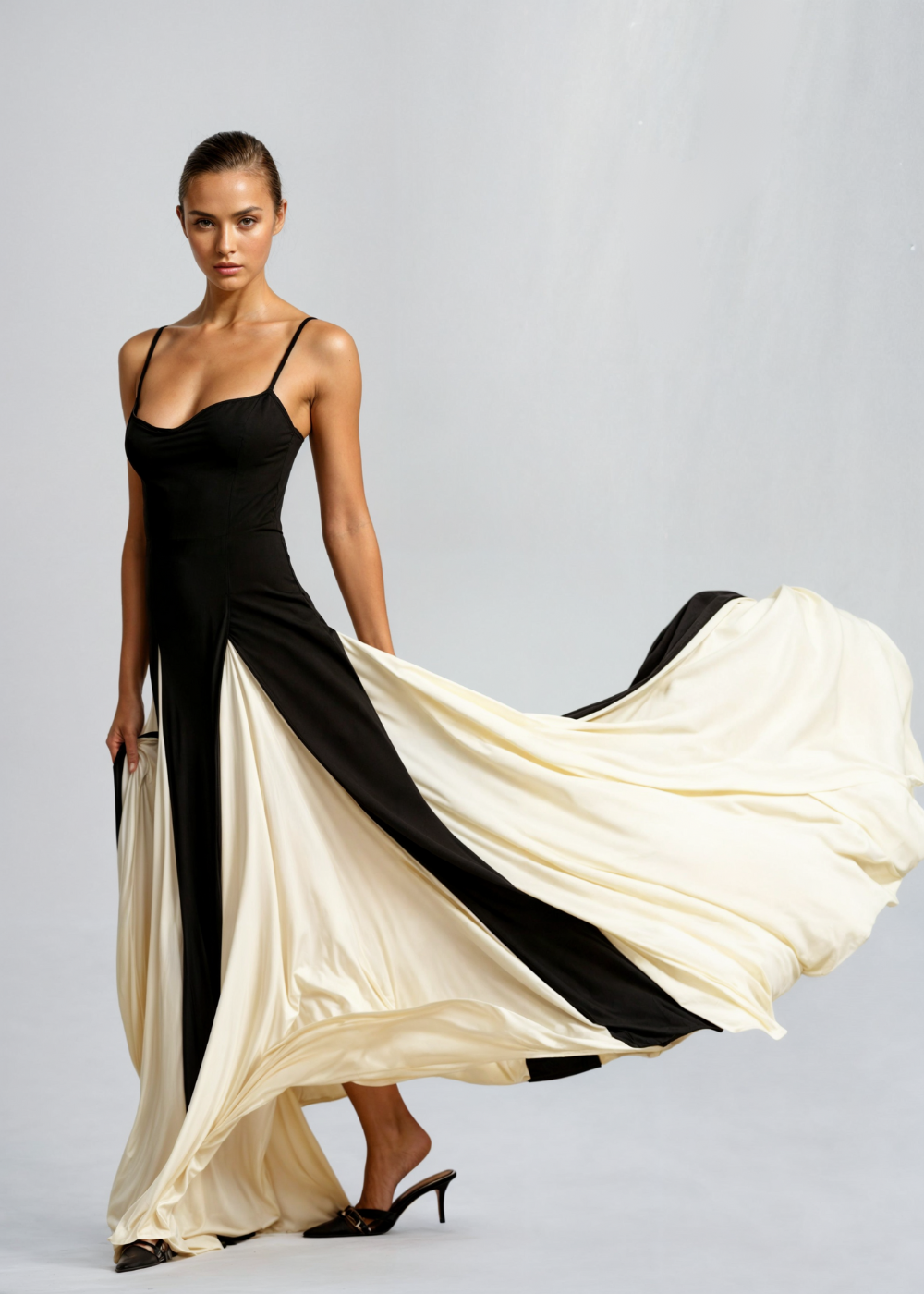 Damen-Maxikleid Serena mit fließendem Schnitt und ärmellosem Design