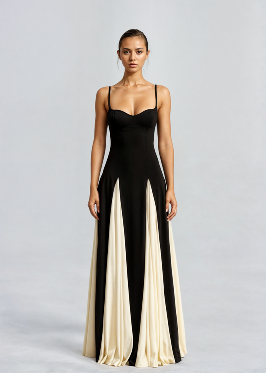 Damen-Maxikleid Serena mit fließendem Schnitt und ärmellosem Design