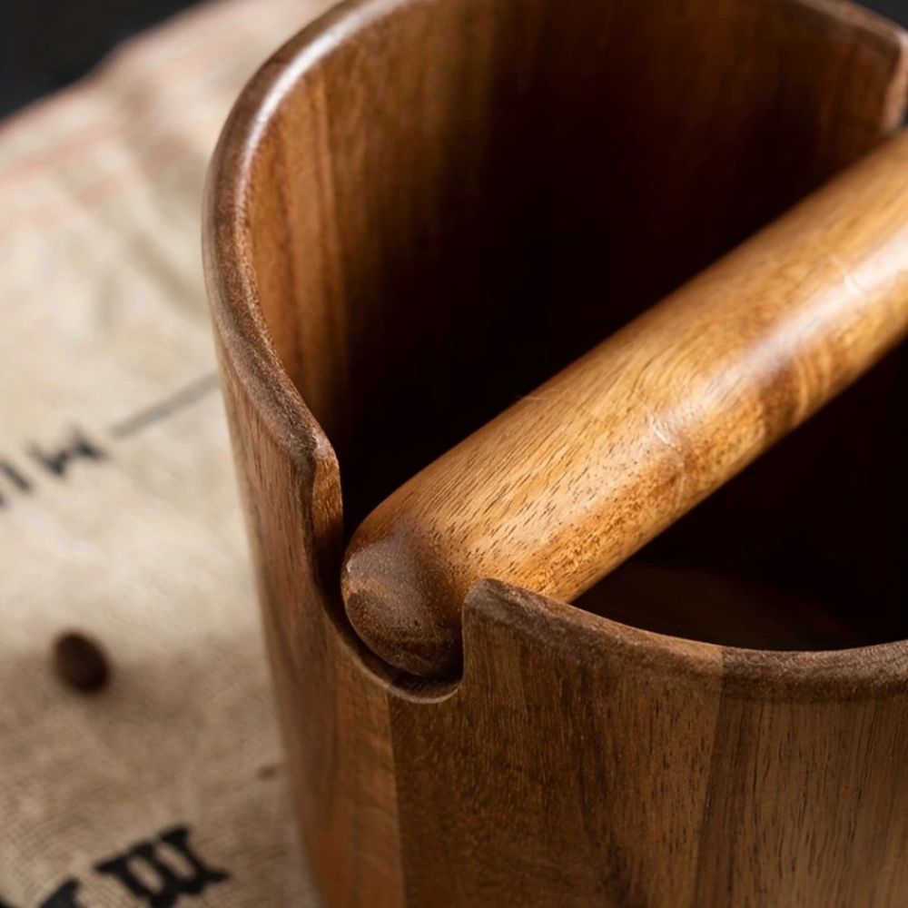 Elegante Kaffeeklopfbox aus Massivholz – Sauber & Stilvoll für Ihre Espressos