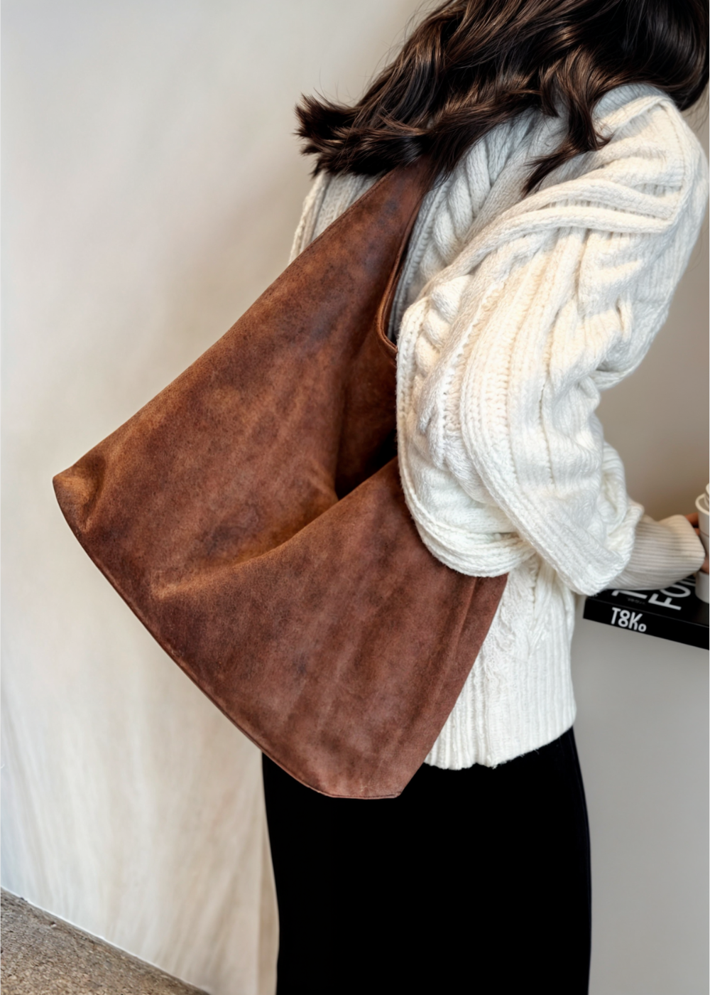 Damen-Umhängetasche mit geräumigem Innenfach und schlichtem Design