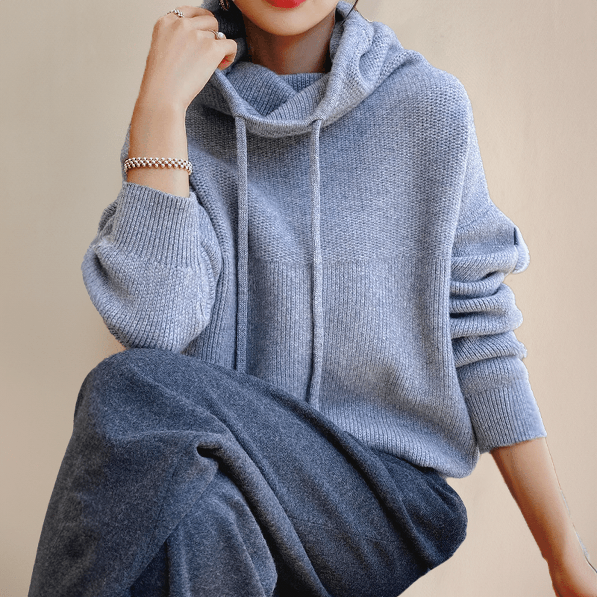Damen Rollkragenpullover aus Merinowolle