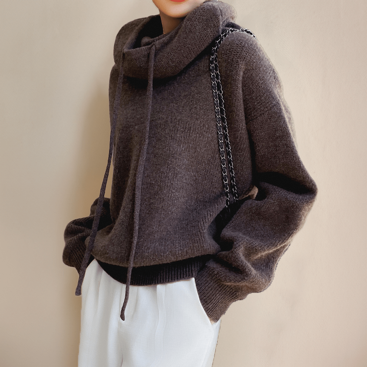Damen Rollkragenpullover aus Merinowolle