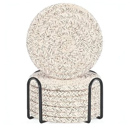 Liora Geflochtene Untersetzer – 8-teiliges Set