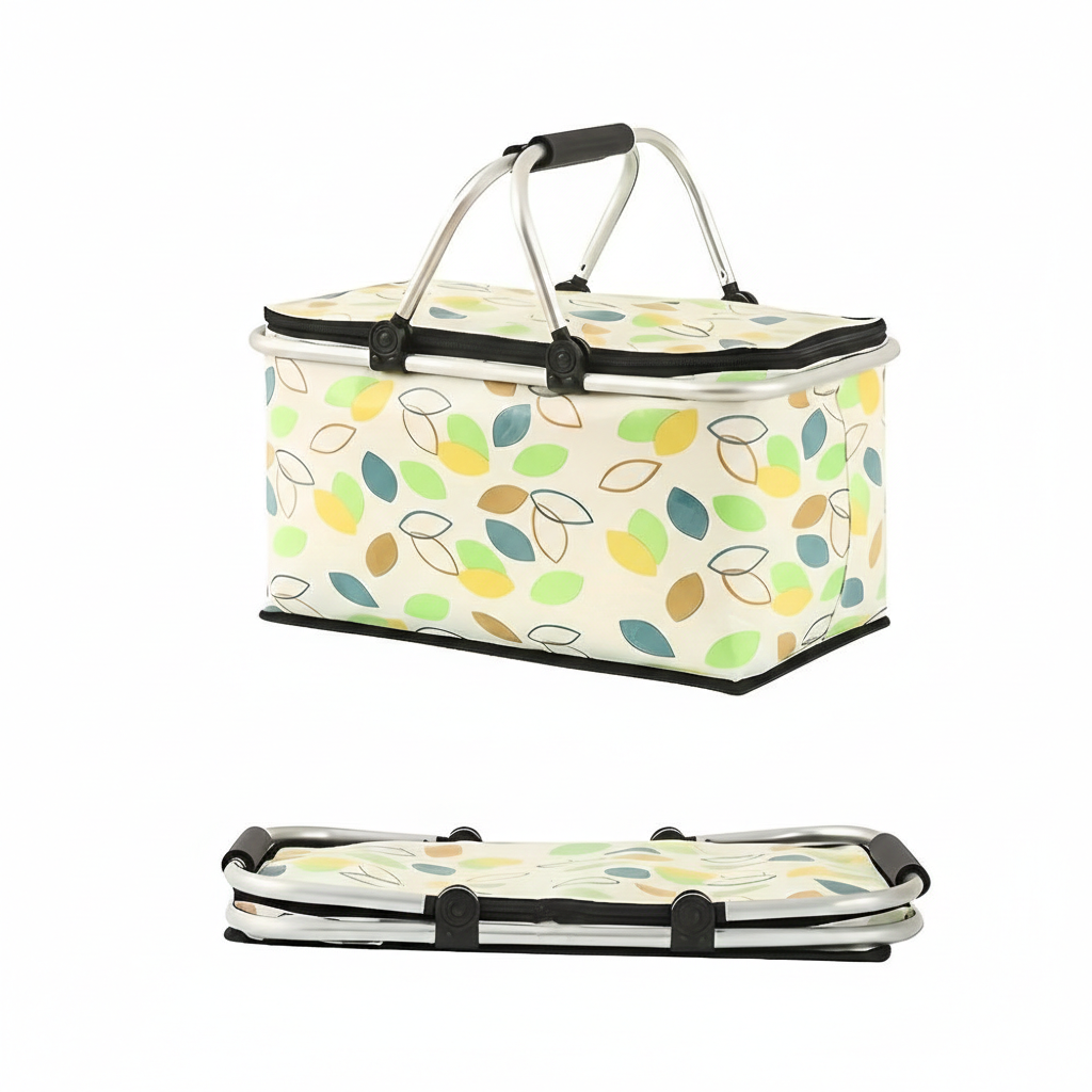 Picnico Faltbarer Karierter Picknickkorb – Vielseitiger 22L Outdoor-Begleiter