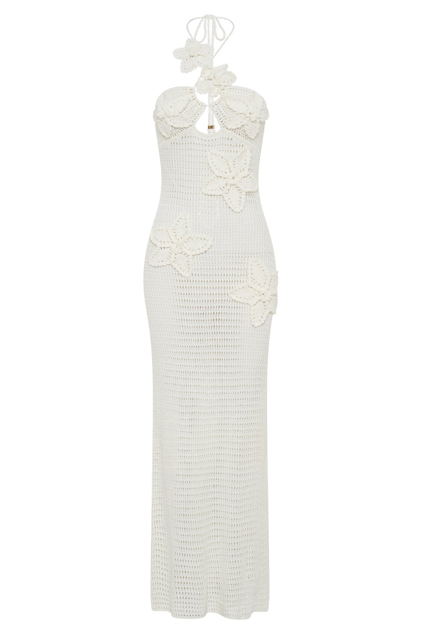 Damen-Maxikleid Madison mit Häkelspitze und floralen Applikationen