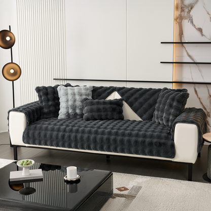 Veloura Élite Sofabezug – Ultrakuschliger Schutz mit edlem Steppmuster