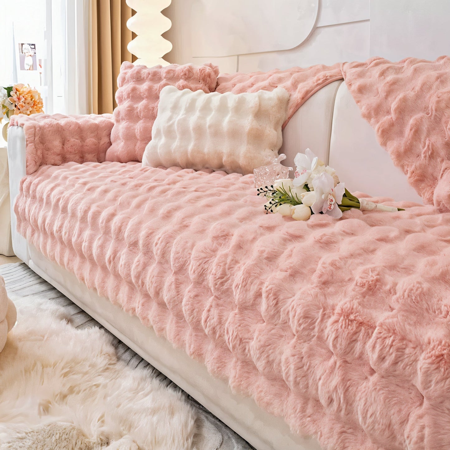 Veloura Élite Sofabezug – Ultrakuschliger Schutz mit edlem Steppmuster