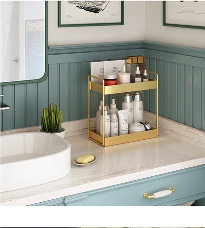 Aurisia Beauty Organizer – Metallisch Gold Für Stilvolle Aufbewahrung